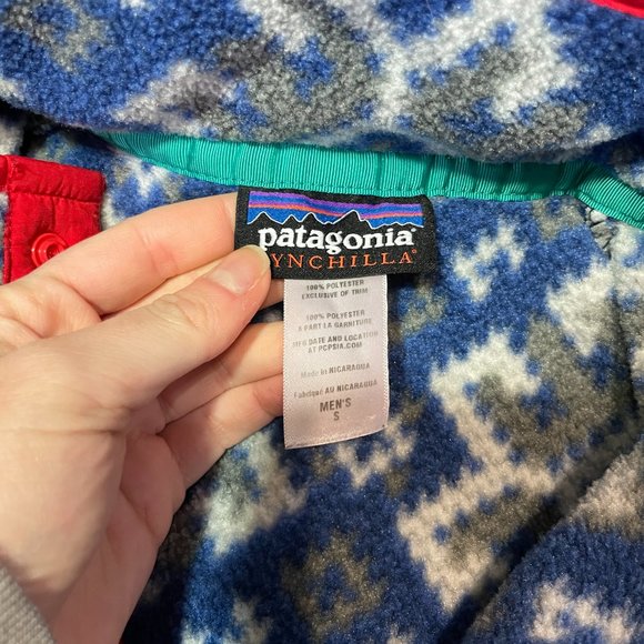 NWOT Patagonia Synchilla Snap T 2013 Aurora Channel Blue Fleece Men's S - Picture 8 of 10